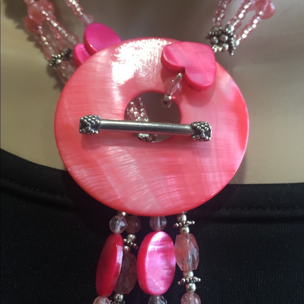 Hearts necklace handmade